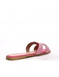 Big size 41-44 -Flat sandal in mixed materials