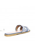 Grande Taille 41-44 - Sandale plate en mix matières