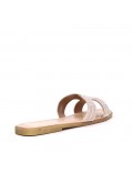 Big size 41-44 -Flat sandal in mixed materials