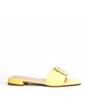 Big size 41-44 -Flat sandal in mixed materials