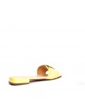 Big size 41-44 -Flat sandal in mixed materials