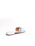 Big size 41-44 -Flat sandal in mixed materials