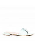 Big size 41-44 -Flat sandal in mixed materials