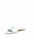 Big size 41-44 -Flat sandal in mixed materials