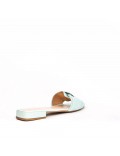 Big size 41-44 -Flat sandal in mixed materials