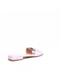 Talla grande 41-44Sandalia plana en mezcla de materiales 