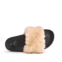 Winter fur slipper