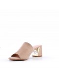 Faux leather heeled sandal