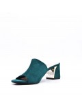 Faux leather heeled sandal