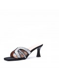 Faux leather heeled sandal