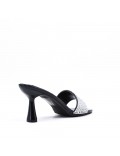 Faux leather heeled sandal