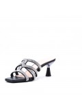 Faux leather heeled sandal