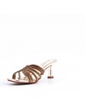 Faux leather heeled sandal