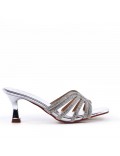 Faux leather heeled sandal