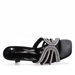 Faux leather heeled sandal