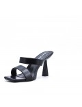 Faux leather heeled sandal