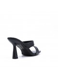 Faux leather heeled sandal