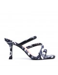 Faux leather heeled sandal