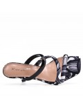 Faux leather heeled sandal