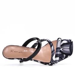 Faux leather heeled sandal