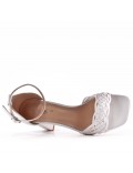 Faux leather heeled sandal