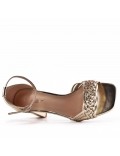 Faux leather heeled sandal