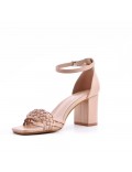 Faux leather heeled sandal