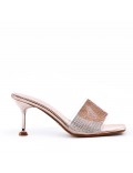 Faux leather heeled sandal