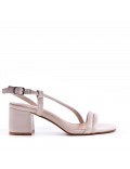 Faux leather heeled sandal