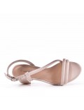 Faux leather heeled sandal