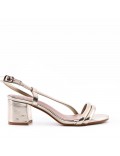 Faux leather heeled sandal