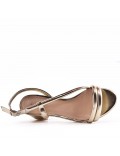 Faux leather heeled sandal