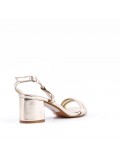 Faux leather heeled sandal