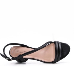 Faux leather heeled sandal