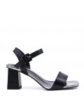 Faux leather heeled sandal