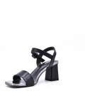 Faux leather heeled sandal