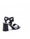 Faux leather heeled sandal