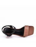 Faux leather heeled sandal