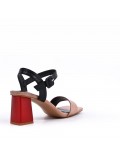 Faux leather heeled sandal