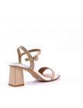 Faux leather heeled sandal