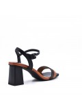 Faux leather heeled sandal