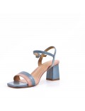 Faux leather heeled sandal