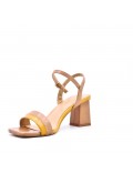 Faux leather heeled sandal