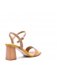 Faux leather heeled sandal