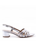 Faux leather heeled sandal