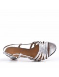 Faux leather heeled sandal