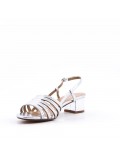 Faux leather heeled sandal