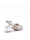 Faux leather heeled sandal