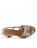 Faux leather heeled sandal