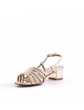 Faux leather heeled sandal